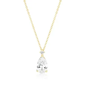 OLIVIE Strieborný náhrdelník so zirkónom SLZA GOLD 4160 Ag 925; ≤3,10 g