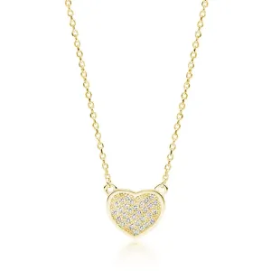 OLIVIE Strieborný náhrdelník SRDIEČKO GOLD 4078 Ag 925; ≤2,1 g