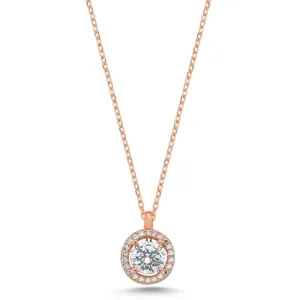OLIVIE Strieborný náhrdelník ZIRKON ROSE 7689 Ag 925; ≤2,3 g