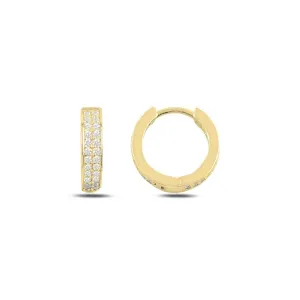 OLIVIE Strieborné zirkonové krúžky GOLD 5741 Ag 925; ≤3,6 g