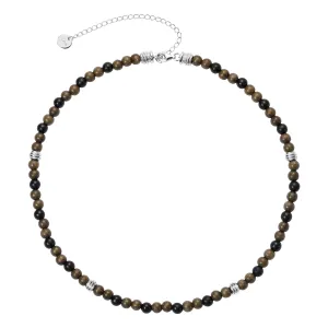 OLIVIE Korálkový náhrdelník WOOD 6005 Ag 925; ≤16,8 g