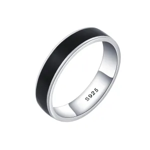 OLIVIE Pánsky strieborný prsteň ENAMEL 7454 Veľkosť prsteňov: 12 (EÚ: 68-70) Ag 925; ≤2,3 g