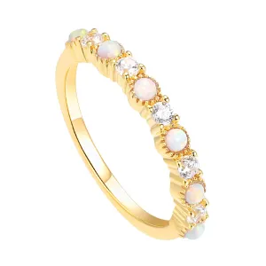 OLIVIE Luxusný strieborný prsteň GOLD 4824 Veľkosť prsteňov: 6 (EÚ: 51 – 53) Ag 925; ≤1,3 g