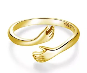 OLIVIE Strieborný prsteň OBJATIE GOLD 7198 Ag 925; ≤1,4 g