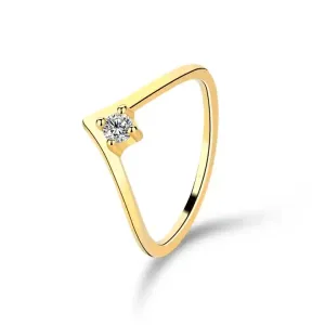 OLIVIE Strieborný prsteň ŠÍPKA GOLD 8468 Veľkosť prsteňov: 5 (EÚ: 49 – 50) Ag 925; ≤0,8 g