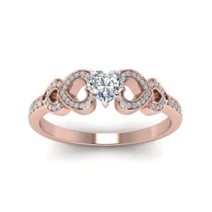 OLIVIE Strieborný prsteň SRDCE ROSE 4227 Veľkosť prsteňov: 7 (EÚ: 54-56) Ag 925; ≤2 g