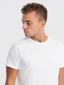 Ombre BASIC men's classic cotton T-shirt - white