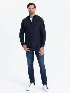 Ombre Oxford REGULAR men's fabric shirt - navy blue #8288702