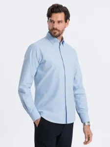 Ombre Oxford REGULAR men's fabric shirt - blue