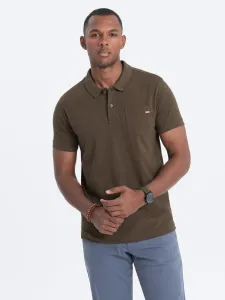 Ombre Men's polo t-shirt with decorative buttons