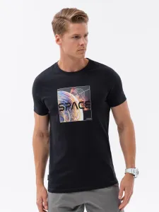 Ombre Men's space print cotton t-shirt