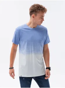 Tričká s krátkym rukávom pre mužov Ombre Clothing - modrá, svetlomodrá