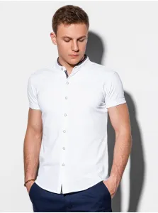 Pánska košeľa s krátkym rukávom K543 - biela #4366632