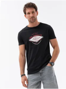 Čierne pánske tričko Ombre Clothing #6894971