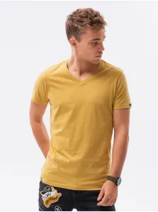 OMBRE-T-shirt SS-S1369-V8-MUSTARD Žltá M