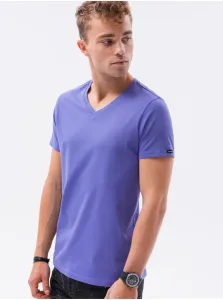 Fialové pánske basic tričko Ombre Clothing