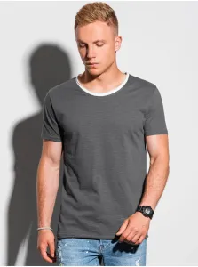 Pánske tričko bez potlače S1385 - grafitová #4262956
