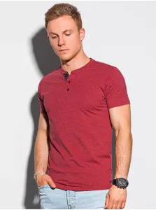 Pánske tričko bez potlače S1390 - červené #700432
