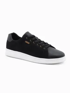 Ombre Men's combined material sneakers shoes - black