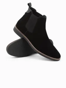 Ombre Men's leather boots - black #8486860