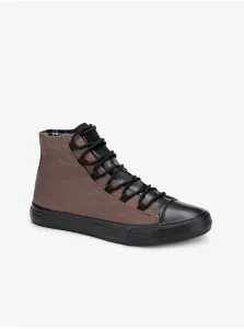 Čierno-hnedé pánske sneakers topánky Ombre Clothing T378 #4197312