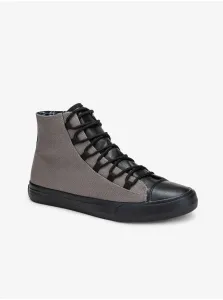 Čierno-šedé pánske sneakers topánky Ombre Clothing T378 #4197286