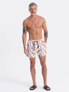 Ombre Men's swim shorts in colorful print - white