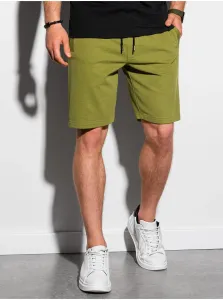 Zelené pánske teplákové šortky Ombre Clothing W291