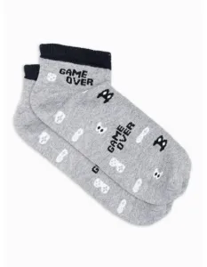 Pánske ponožky U177 - šedé / čierne