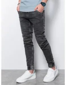 Pánske džínsové tepláky HARLIN sivé