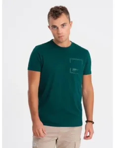 Pánske bavlnené tričko s vreckom V5 OM-TSPT-0154 námornícka farba