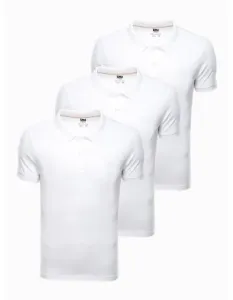 Pánske tričko polo ADENO biele 3-pack
