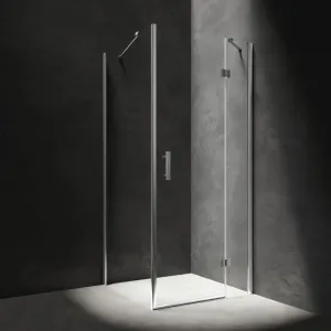 OMNIRES - MANHATTAN štvorcový sprchovací kút s krídlovými dverami, 100 x 100 cm chróm / transparent /CRTR/ MH1010CRTR