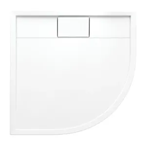 OMNIRES - BROOKLYN akrylátová sprchová vanička štvrťkruh, 90 x 90 cm biela lesk /BP/ BROOKLYN90/OBP