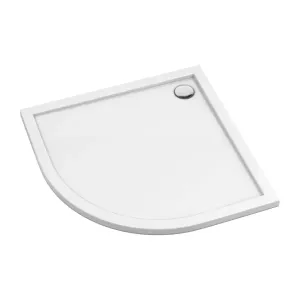 OMNIRES - MERTON akrylátová sprchová vanička štvrťkruh, 80 x 80 cm biela lesk /BP/ MERTON80/OBP