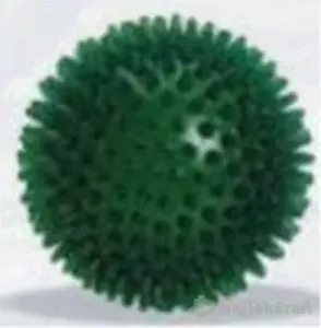 GYMY MASÁŽNA LOPTIČKA - ježko 7 cm zelená, priemer 7 cm 1x1 ks