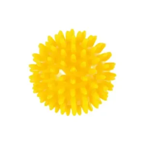 GYMY MASÁŽNA LOPTIČKA - ježko 8 cm žltá, priemer 8 cm 1x1 ks