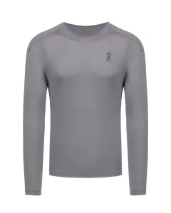 Bežecké tričko s dlhým rukávom On-running Performance šedá farba, jednofarebné