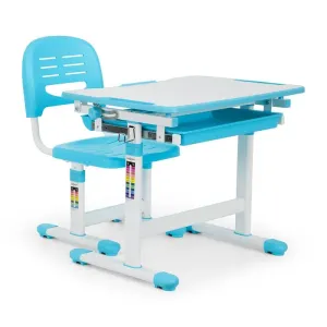 OneConcept Tommi detský písací stôl, dvojdielna sada, stôl, stolička, výškovo nastaviteľné #1261242