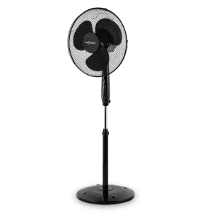 OneConcept Black Blizzard RC 2G, stojanový ventilátor, 50 W, 41 cm, okrúhly stojan, diaľkové ovládanie