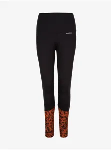 ONeill Brown-Black Women's Leggings with Animal Pattern O'Neill Active Printed - Women #460057