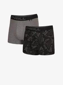 O'Neill BOXER ROUND LOGO&PLAIN 2-PACK Pánske boxerky, tmavo sivá, veľkosť #457160