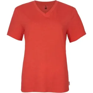 O'Neill ESSENTIALS V-NECK T-SHIRT Dámske tričko, červená, veľkosť XL