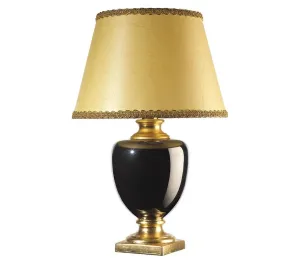 ONLI ONLI - Stolná lampa MOZART 1xE27/22W/230V čierna/zlatá 75 cm