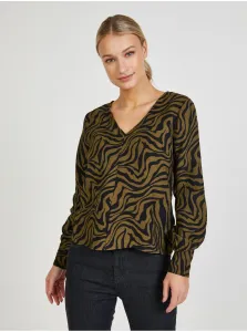 Khaki Patterned Blouse ONLY Victoria - Women