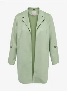 Light green lightweight coat for women in suede finish ONLY CARMAKOMA - Ladies #4916958