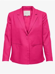 Dark pink women's linen jacket ONLY CARMAKOMA Ola Caro - Ladies #4916979