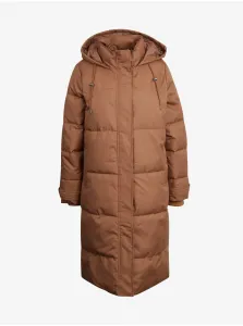 Hnedý dámsky prešívaný zimný kabát ONLY Irene