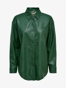 Green Women's Leatherette Shirt ONLY Mia - Ladies #622563