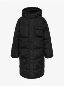 Čierna dievčenskú prešívaný kabát ONLY New Belinda #7732595
